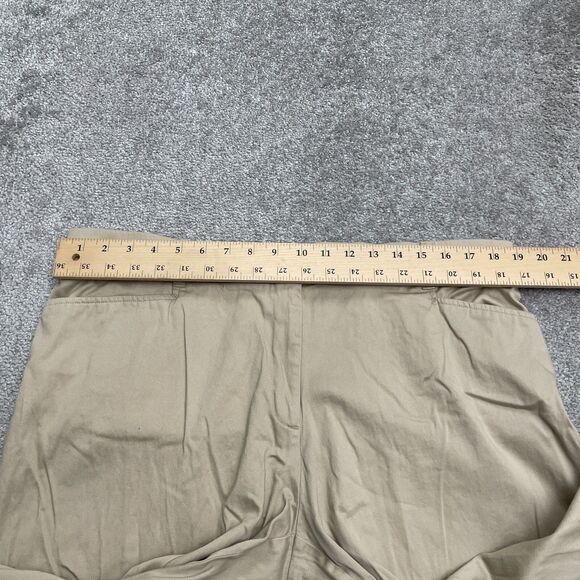 George Straight Leg Khaki Pants Womens 18WP Beige Cotton Stretch Casual 38x28 - Picture 7 of 10